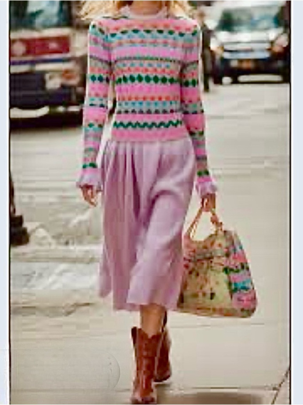 Free People sweater dress midi Lilac Confetti - Picture 3 of 12